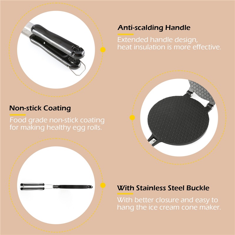 22cm antiaderente Egg Roll Waf - Egg Waffle Pan recensione e prezzo